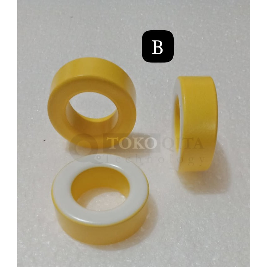 [T157-26] Ferrite Toroid Core (B) Kuning Putih 40.1*23.8*14.5mm #Tokoqita #T-Core #Ferrite #Ferit