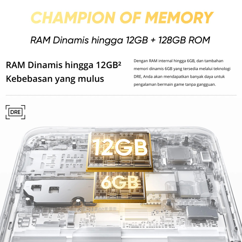 Realme C53 RAM 6GB ROM 128GB 6.74inci Baterai 5000mAh 33W FastCharge Kamera 50MP AI 100% asli
