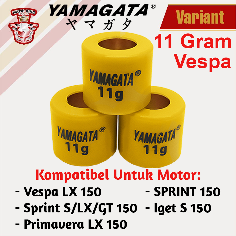 Roller Vespa Sprint LX Primavera igets 150 S150 3V 2V 1917 8 sd 15 gram 3 Butir Yamagata