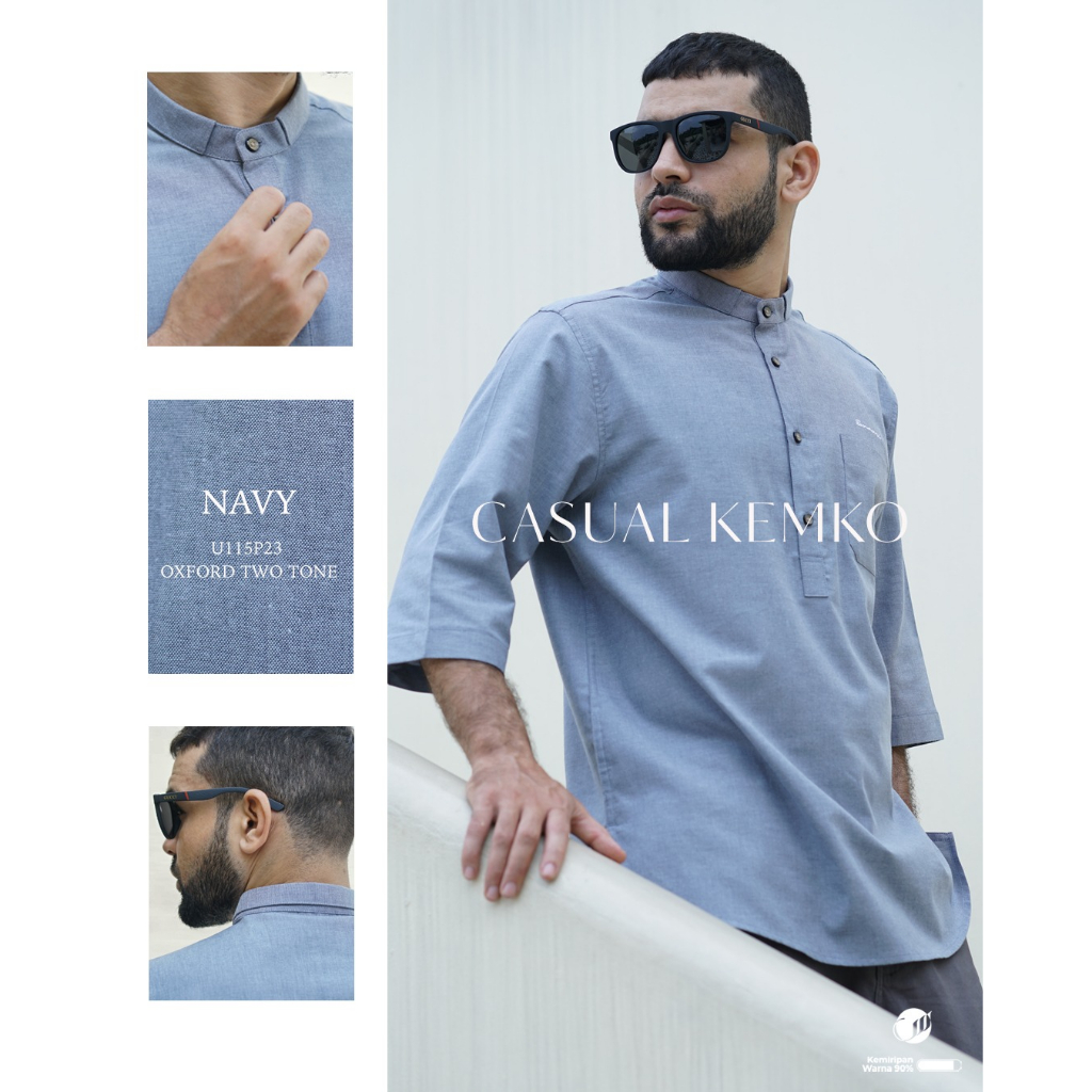 Samase Kemko Kemeja Koko Casual 3/4 U115P