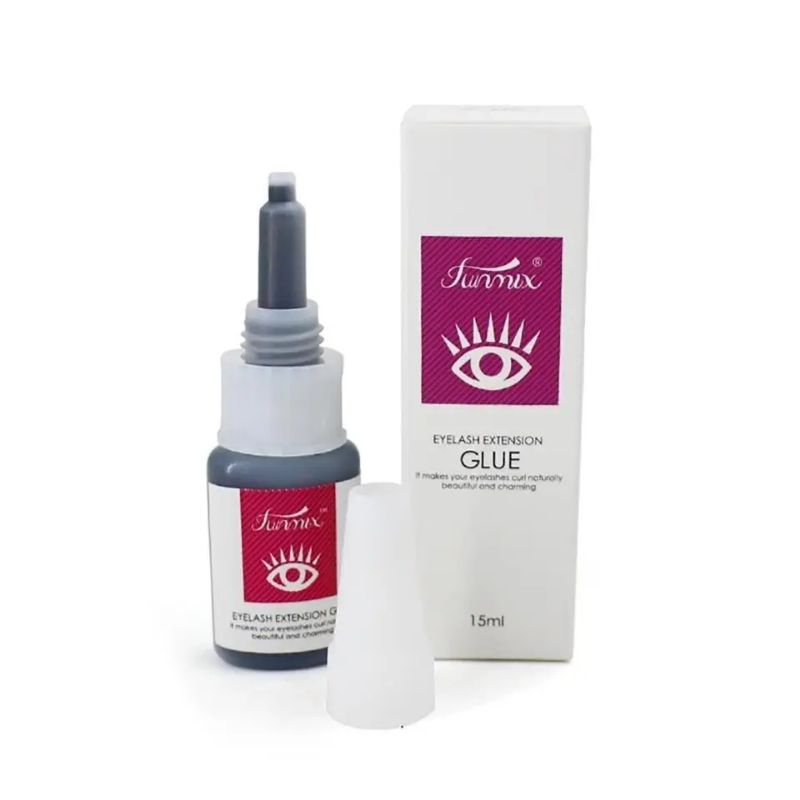 FUN. MIX 15ML GLUE EYELASH Adhesive Lem Eyelash Extensions Tahan 2-3Mingguan Best Seller Warna Hitam Ready!!! Box Putih