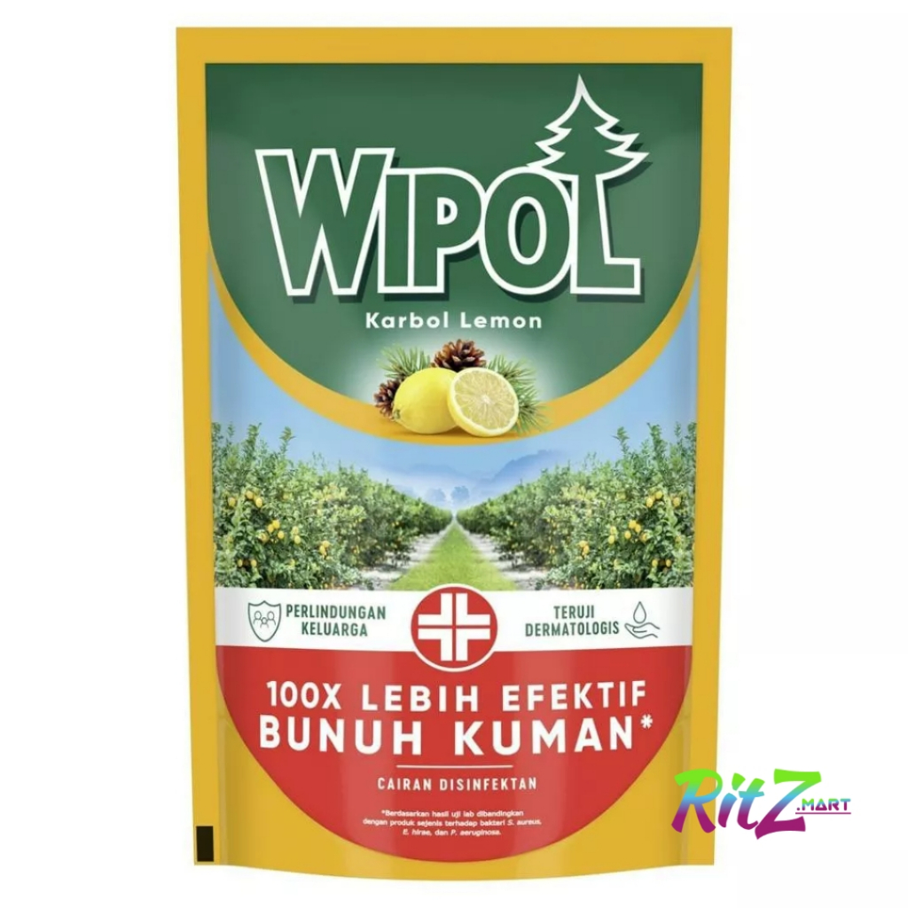 Wipol Karbol Lemon Refill 750ml Karbol Pembersih Lantai