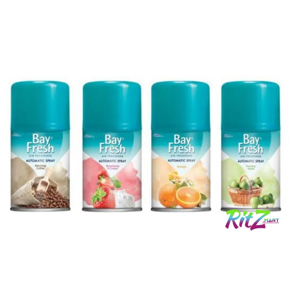 BayFresh Automatic Spray Refill 225ml Pengharum Ruangan Coffe Sakura Strawberry