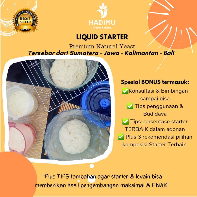 

Ragi Alami / wild yeast /starter sourdough / Sehat untuk metabolisme dan pencernaan / Sourdough