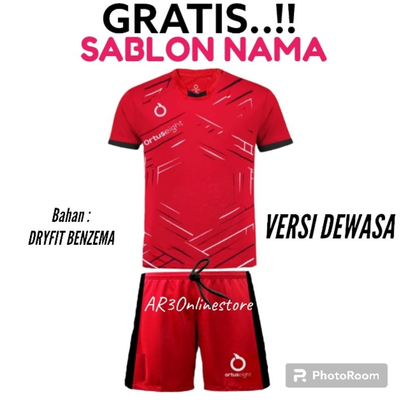 ( FREE SABLON NAMA ) Baju olahraga stelan bola futsal badminton bulutangkis tenis voli basket terbaru