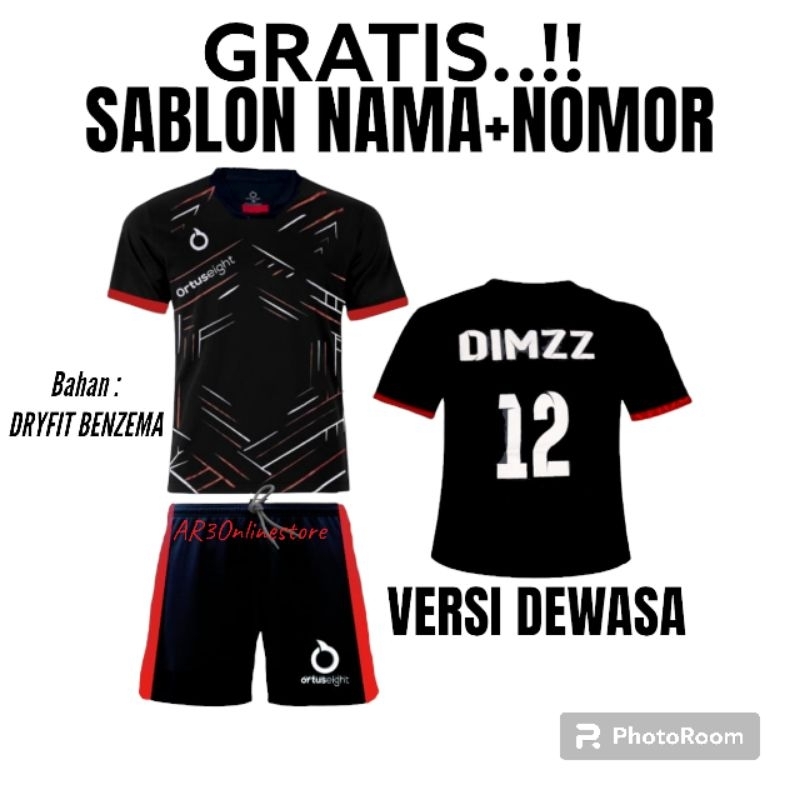 ( FREE SABLON NAMA+NOMOR ) Baju olahrga pria/wanita stelan bola futsal badminton bulutangkis voli tenis baaket terbaru