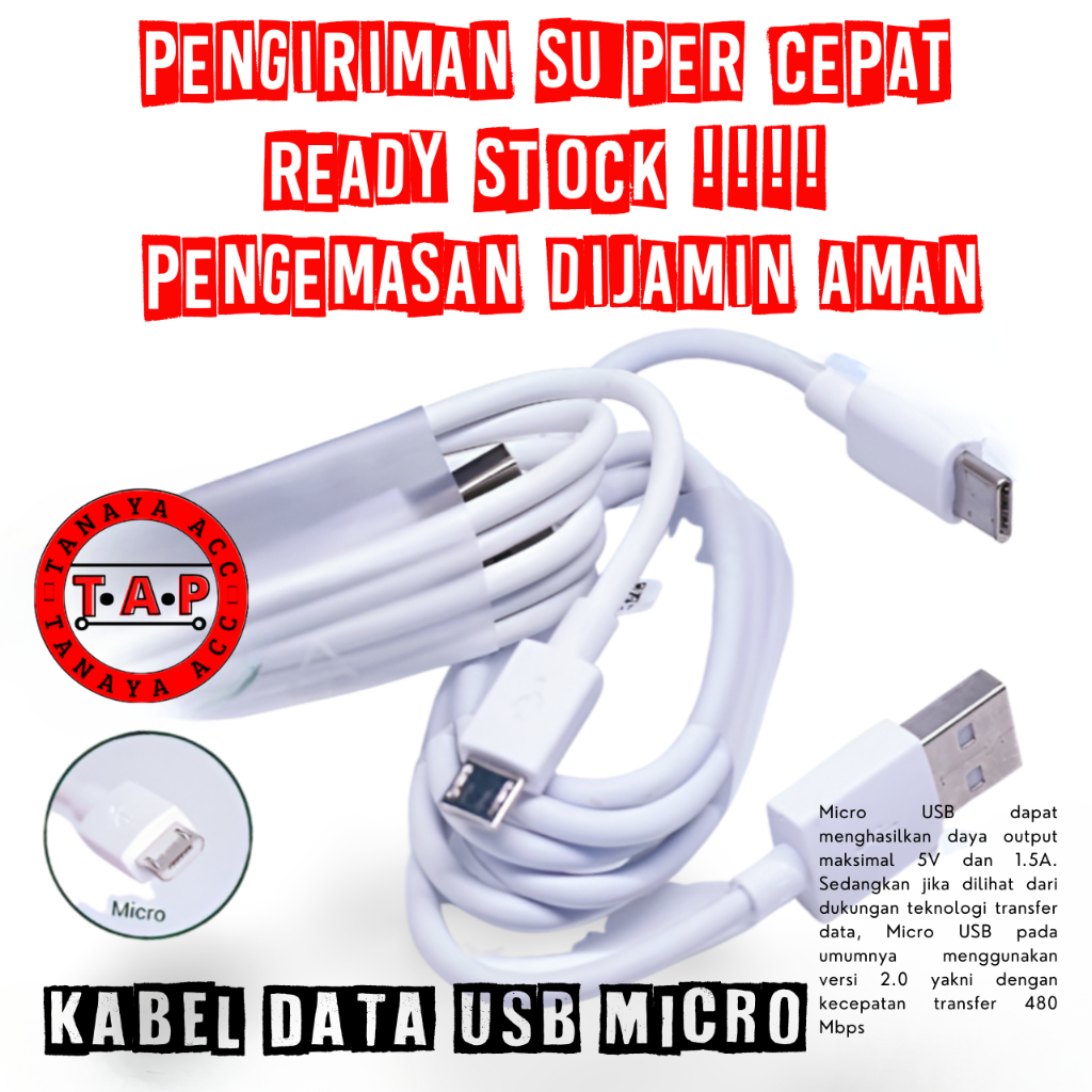 Kabel Data Charger Micro Usb Murah TANAYAACC