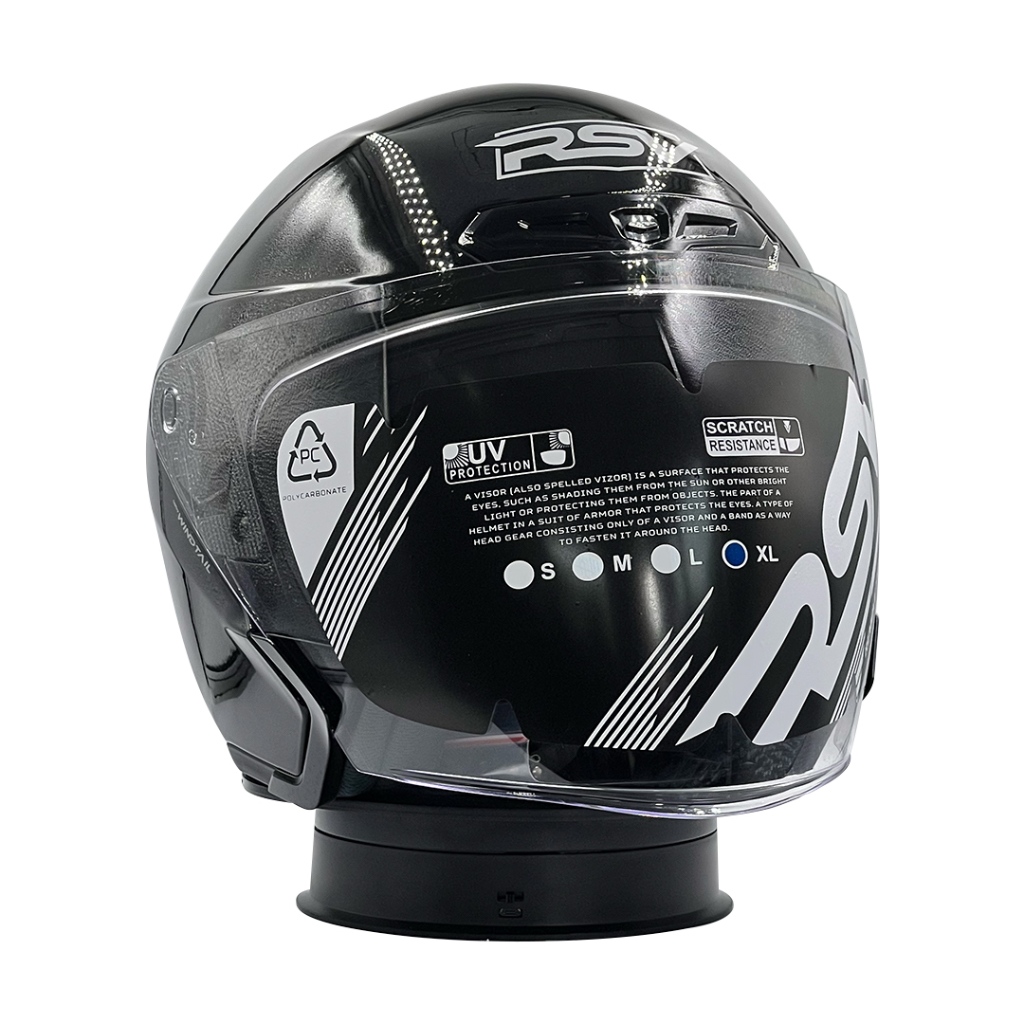 Helm RSV New Windtail Solid Black