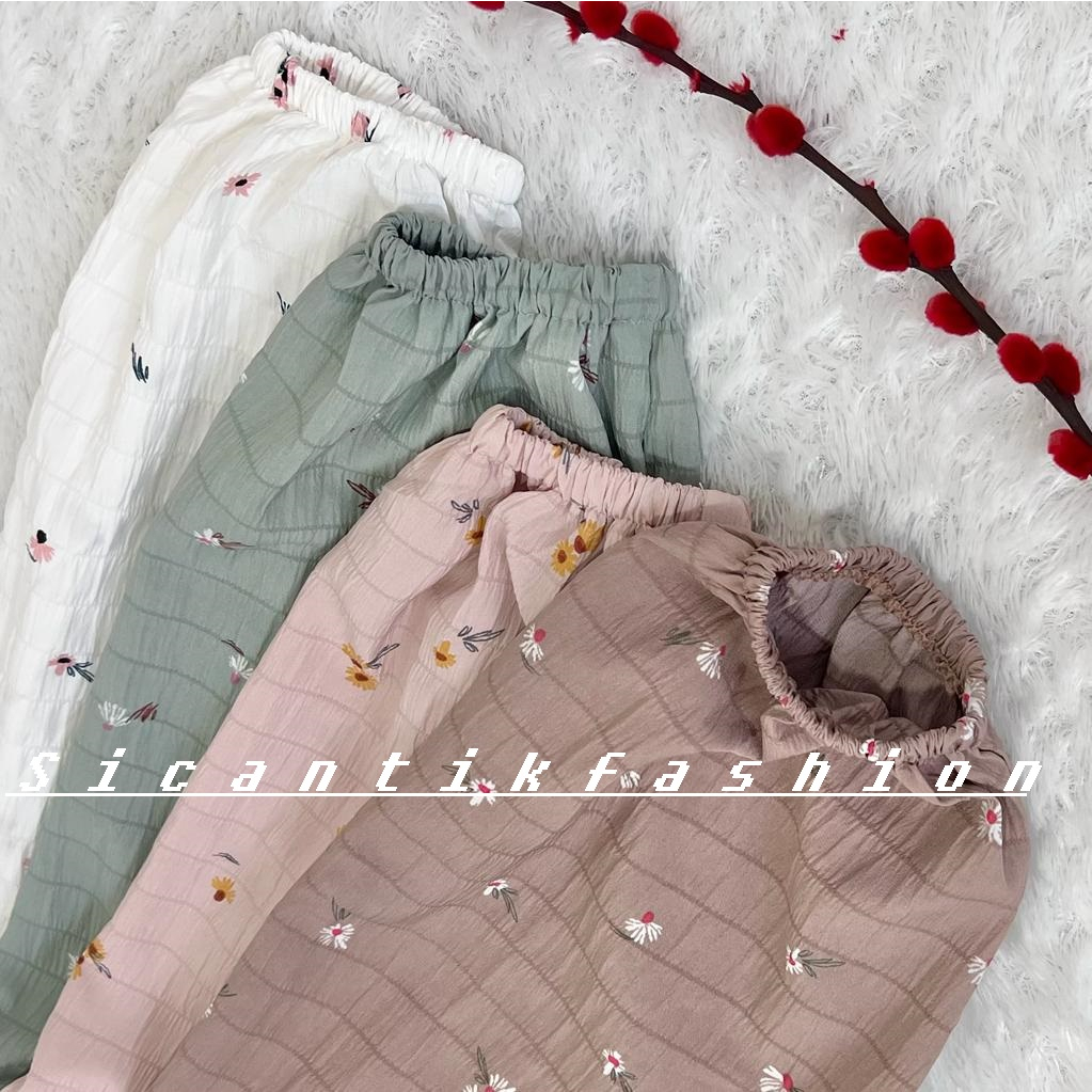 Kemeja Blouse wanita Bahan Cotton Crinkle / Kemeja Style Korea / Blouse korea