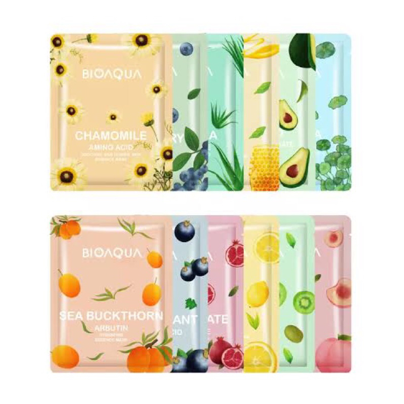 BIO AQUA SHEET MASK/ BIO AQUA MASKER / MASKER WAJAH PENCERAH