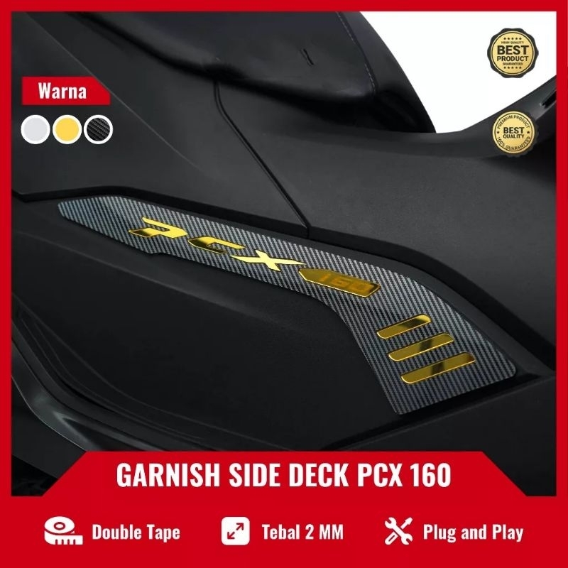 Aksessoris sepasang Garnish body samping PCX 160 Garnish Side Deck Pad PCX 160 1 set kanan kiri