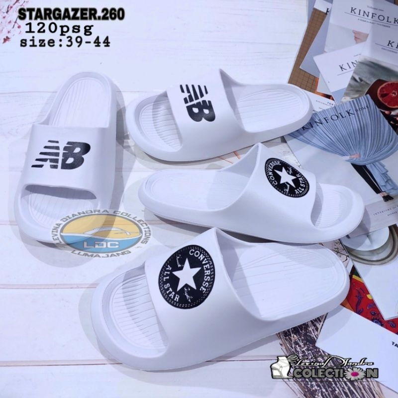 SANDAL SELOP KARET EVA PUTIH KEKINIAN PRIA STARGAZER(39-43)