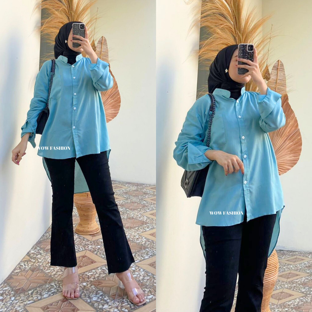 WOW-R-T Disty Oversize - Kemeja Oversize - Atasan Jumbo Wanita