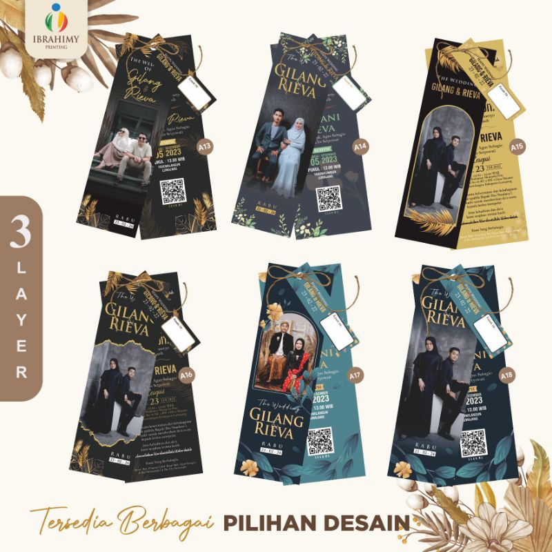 Undangan Hantag bahan Art paper 260