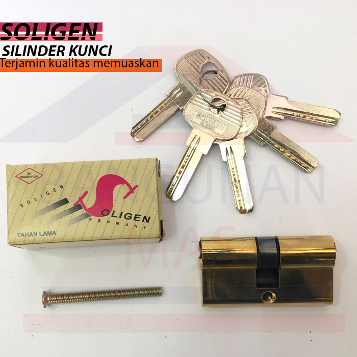 Silinder Kunci SOLIGEN SILINDER KUNCI Computer KUNINGAN 5 ANAK KUNCI