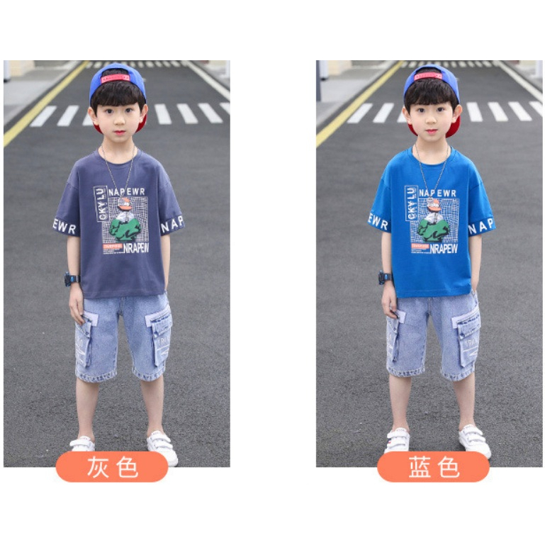 Setelan anak LAKI LAKI import CKYLU +JEANS TEBAL- setelan anak teenager COWO import