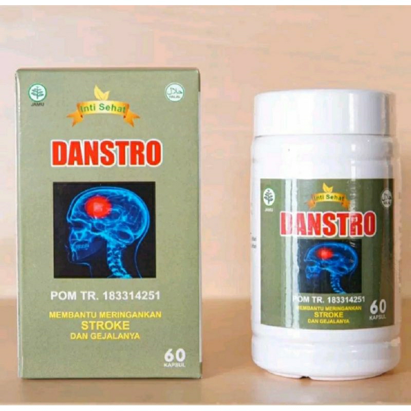 kapsul DANSTRO isi 60 kapsul BPOM khasiat ampuh mengobati steoke berat stroke ringan melancarkan sir