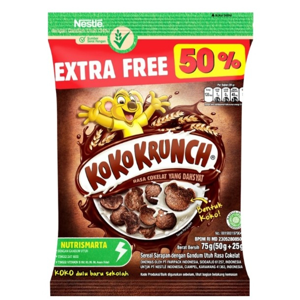 

Koko Krunch / Sereal Gandum Rasa Coklat Original 75 gr