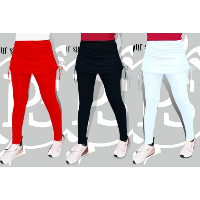PYUR SPORT BAJU SENAM ZUMBA AEROBIC-Leging Rok Serut polos allsize dan jumbo