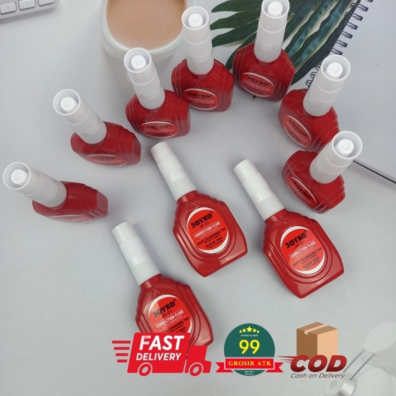 

12 Pcs Tipe Ex CAIR joyko JK-01/Correction Pen/Tipe X Cair JOYKO/Tipex