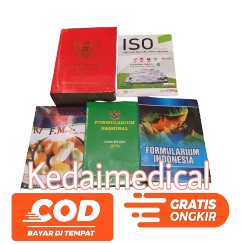 Paket 5 Buku Farmasi : Farmakope 3, ISO, FMS, FOI, Fornas