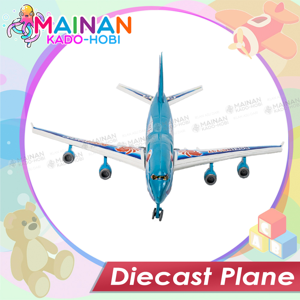 KADO BIRTHDAY MAINAN EDUKASI ANAK MINIATUR DIECAST PLANE PESAWAT TERBANG UKURAN JUMBO