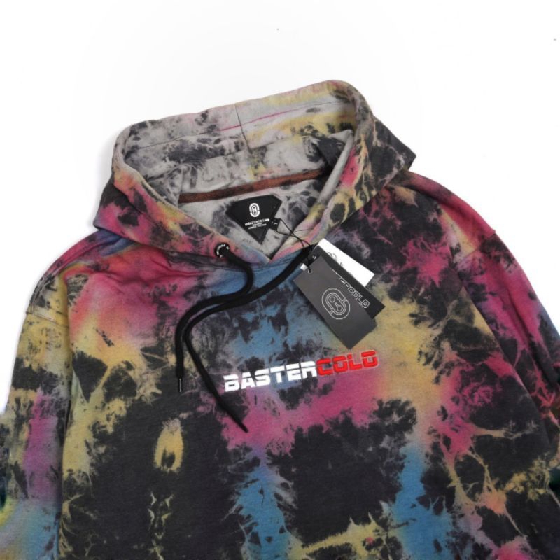 SWEATER HOODIE BASTERCOLD TIE DYE SPORT RAINBOW FLOCKING