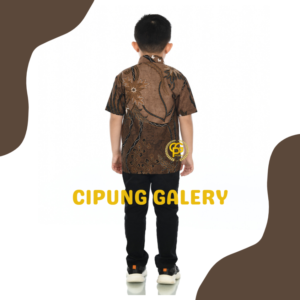 BATIK ANAK 2-15 TAHUN MOTIF MANGGAR MELATI COKLAT
