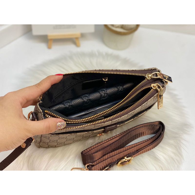 Clutch Selempang Wanita 2 Resleting Import kode 803 Terbaru Kekinian