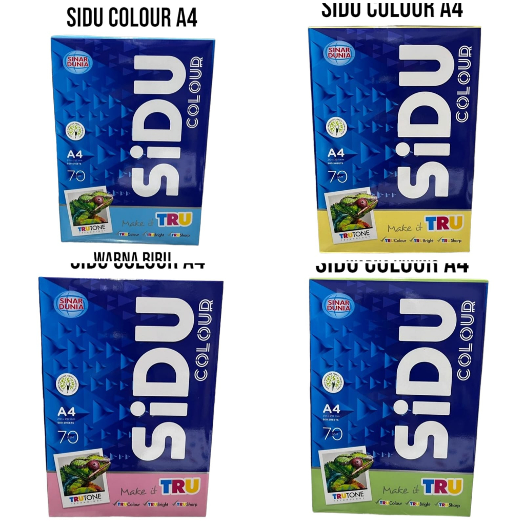 

Kertas HVS Warna A4 SIDU (Sinar Dunia) 70 gram (ECER)