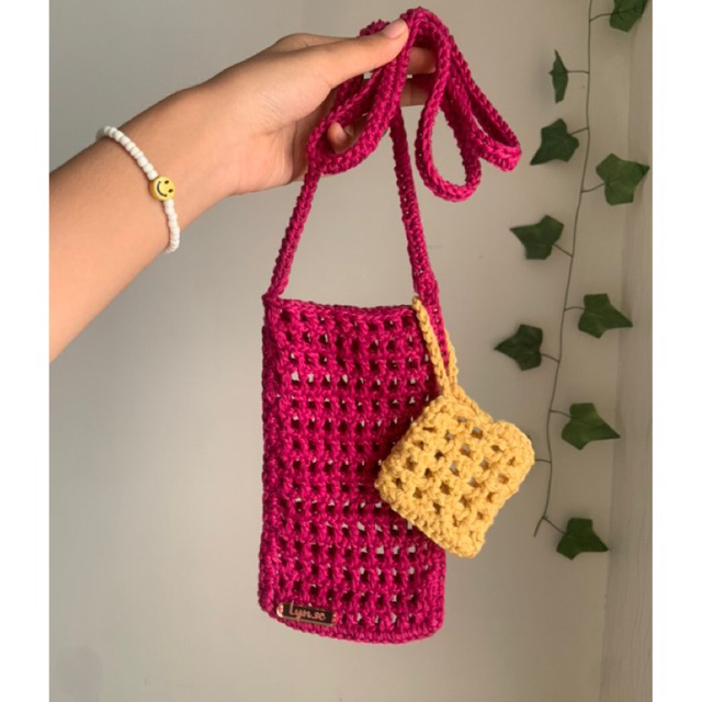 phone bag crochet | tas hp rajut handmade | crochet bag | tas rajut