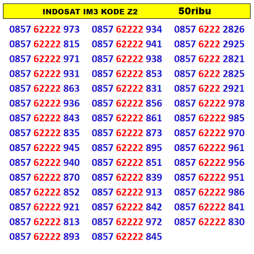 nomor cantik im3 Ooredoo im3 cantik indosat im3