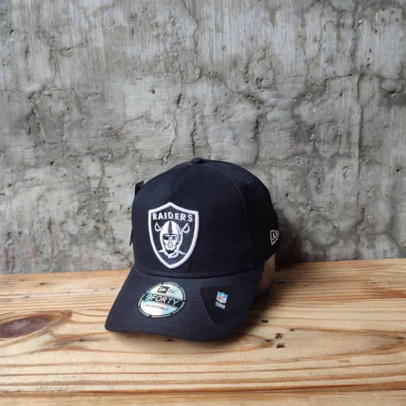 NEW ERA CAP 9Forty ORIGINAL Topi Raiders NFL Baseball Cap Black AUTHENTIC