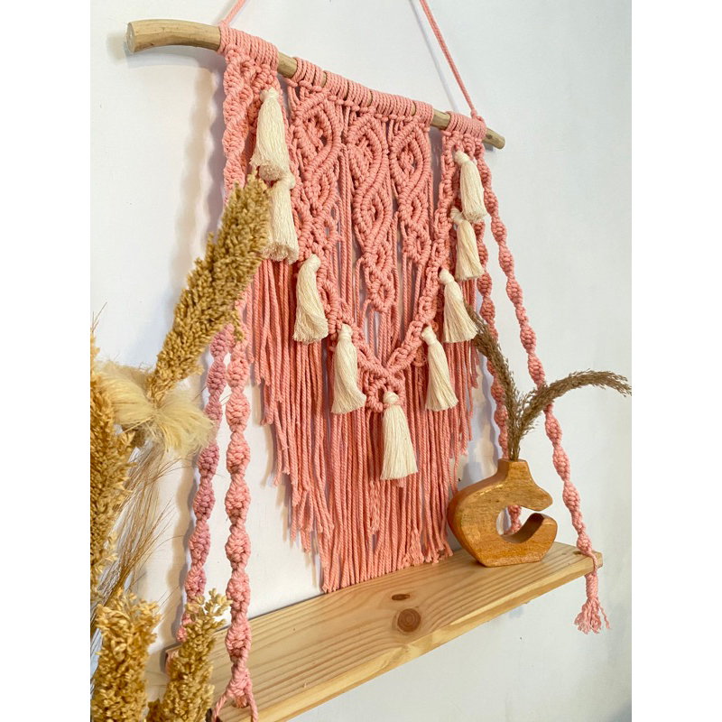 HIASAN DINDING MACRAME/ RAK AMBALAN