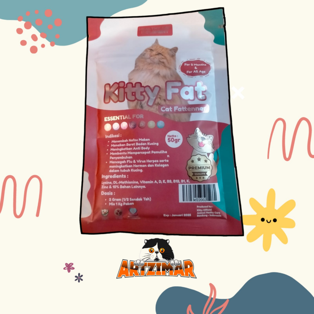 KITTY FAT/HAIR HEALTHY CAT SUPLEMENT Penggemuk Kucing dan Nafsu Makan