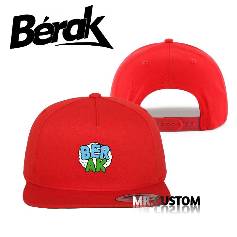 Topi Snapback Berak Clothing/Topi Snapback Casual Distro Pria Wanita BERAK CLOTH