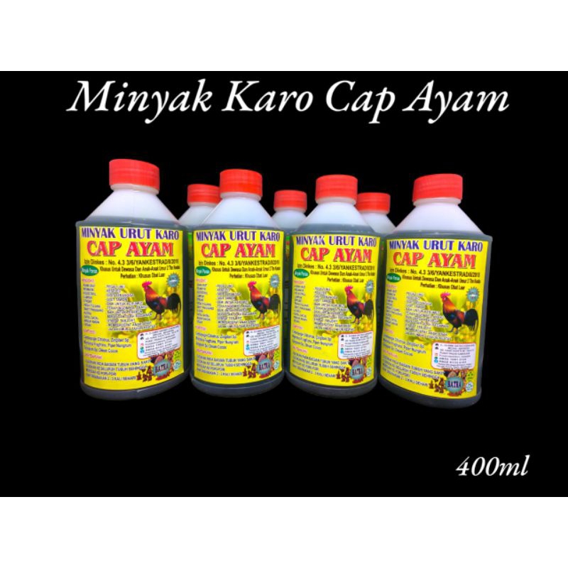 Minyak karo Cap ayam 400ml