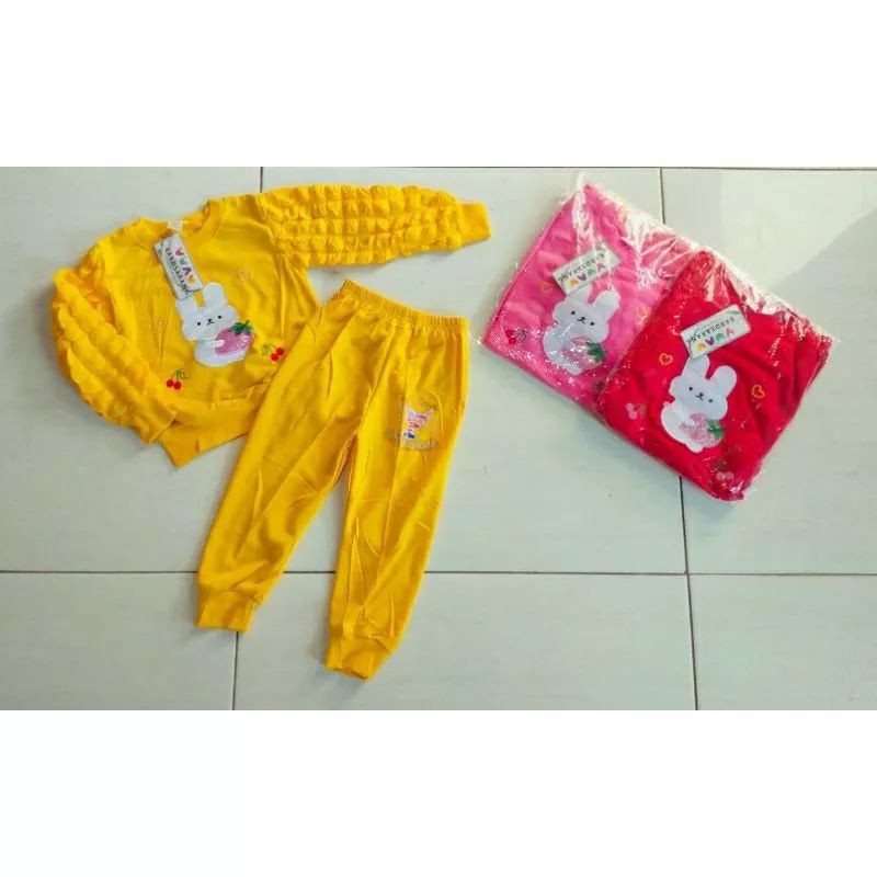 [4-9 tahun] SETELAN SWEATER IMPORT ANAK CEWEK 4-9 TAHUN SETELAN SWEATER LENGAN JAGUNG CELANA JOGGER / SETELAN SWEATER JOGGER ANAK PEREMPUAN IMPORT 4 5 6 7 8 9 TAHUN CELANA JOGGER PANTS SWEATER LENGAN JAGUNG