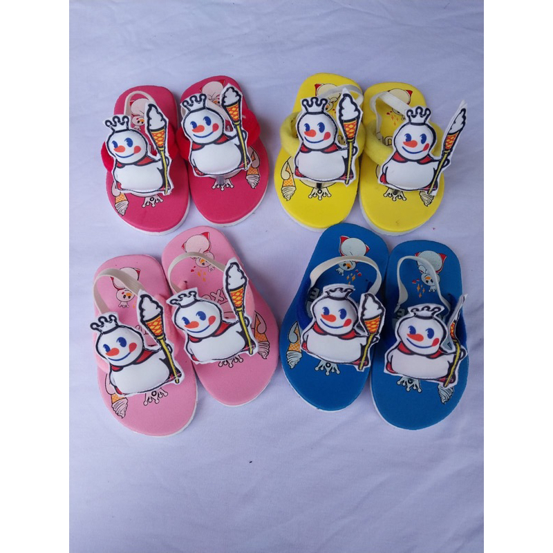 Sandal anak baby tali belakang karakter Variasi (Boneka mixue)