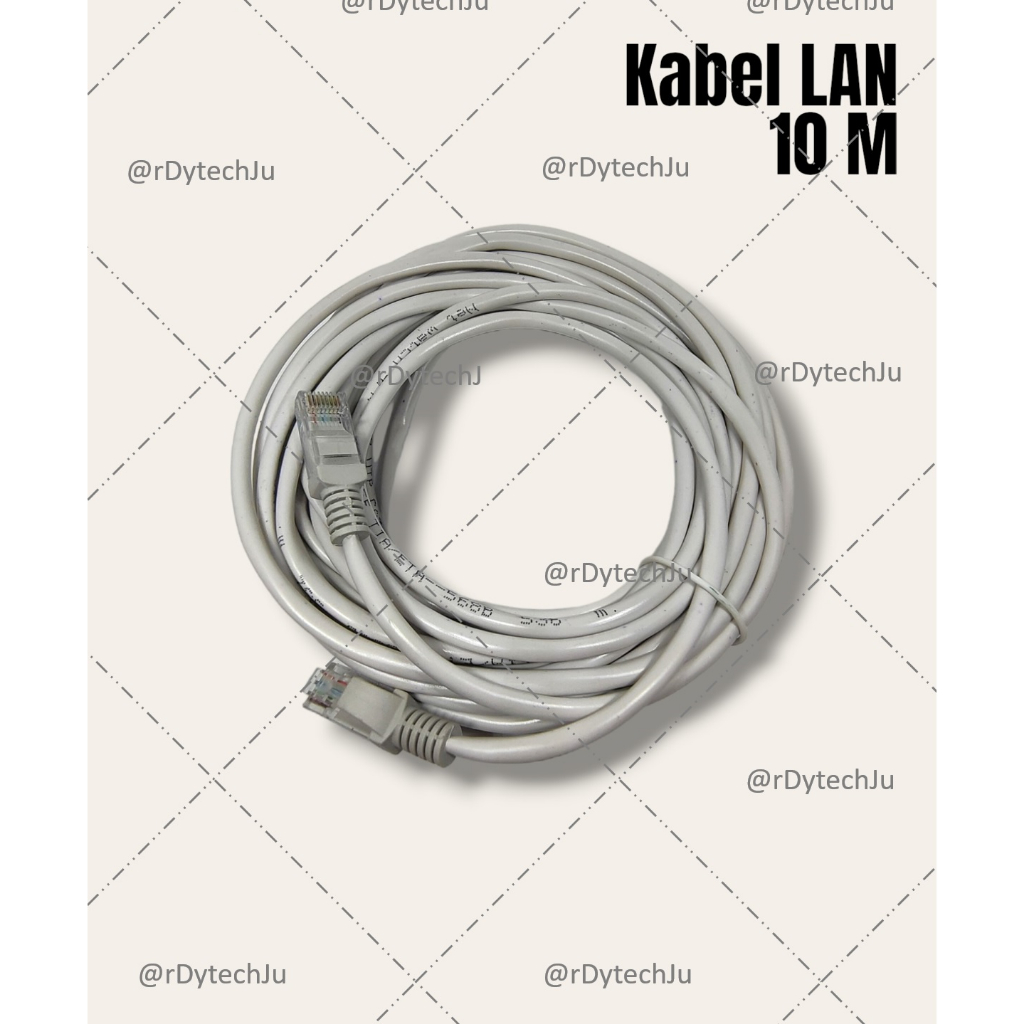 Kabel LAN / Kabel UTP CAT5e (10 Meter) Asli Pabrik (Hight Quality) Tested