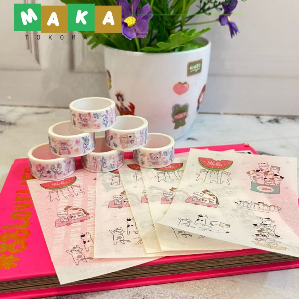 

jurnal 7 in 1 kucing paket alat tulis lengkap paket buku pulpen memo washi tape perlengkapan alat tulis kantor paket hadiah souvenir peralatan sekolah