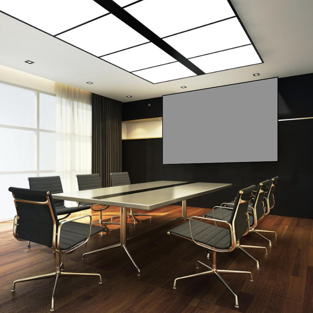 80 Inch Layar Proyektor Anti-light Ambient Screen Curtain 16:9 4K Anti Light Projector Screen Untuk Kantor Luar Ruangan Rumah