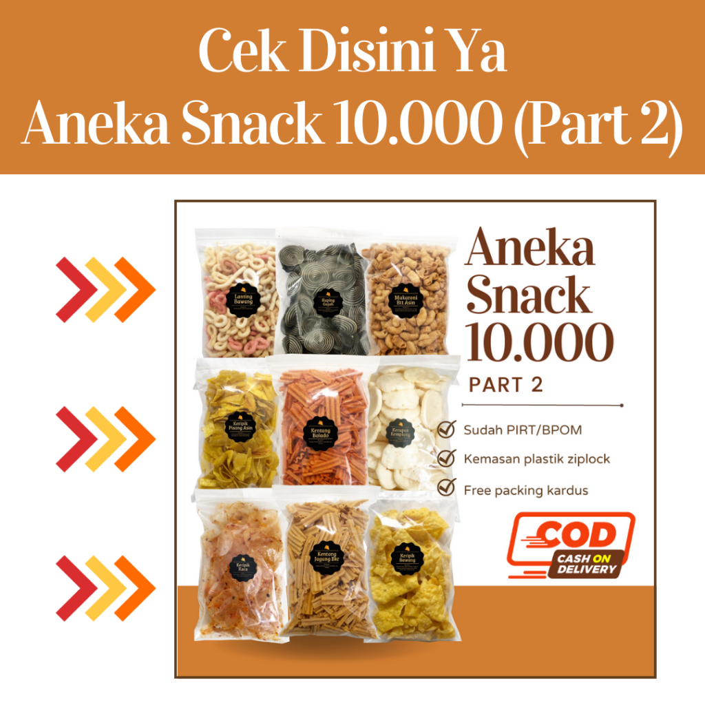 [DELISH SNACKS] Aneka Snack Serba 10.000 Bebas Pilih / Cemilan Camilan Makanan Ringan Murah 10 RIBU