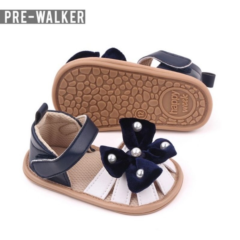 Sepatu Sandal Bayi Perempuan - Prewalker Baby Sol Karer Anti Slip S1324