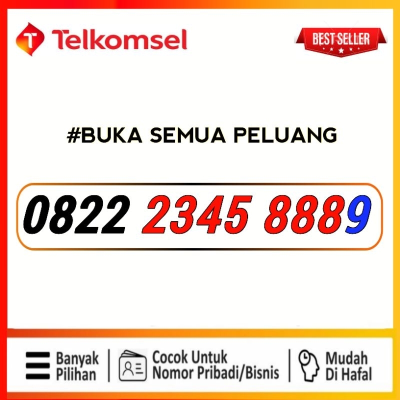 TELKOMSEL Nomor cantik simpati 8889