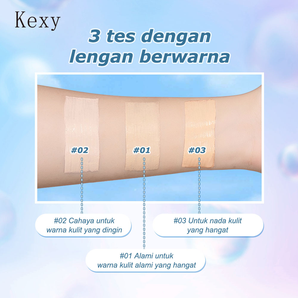 Kexy Gilt Pelembab Concealer Foundation Cair Ringan Concealer Foundation Cair Tahan Air Riasan Wanita