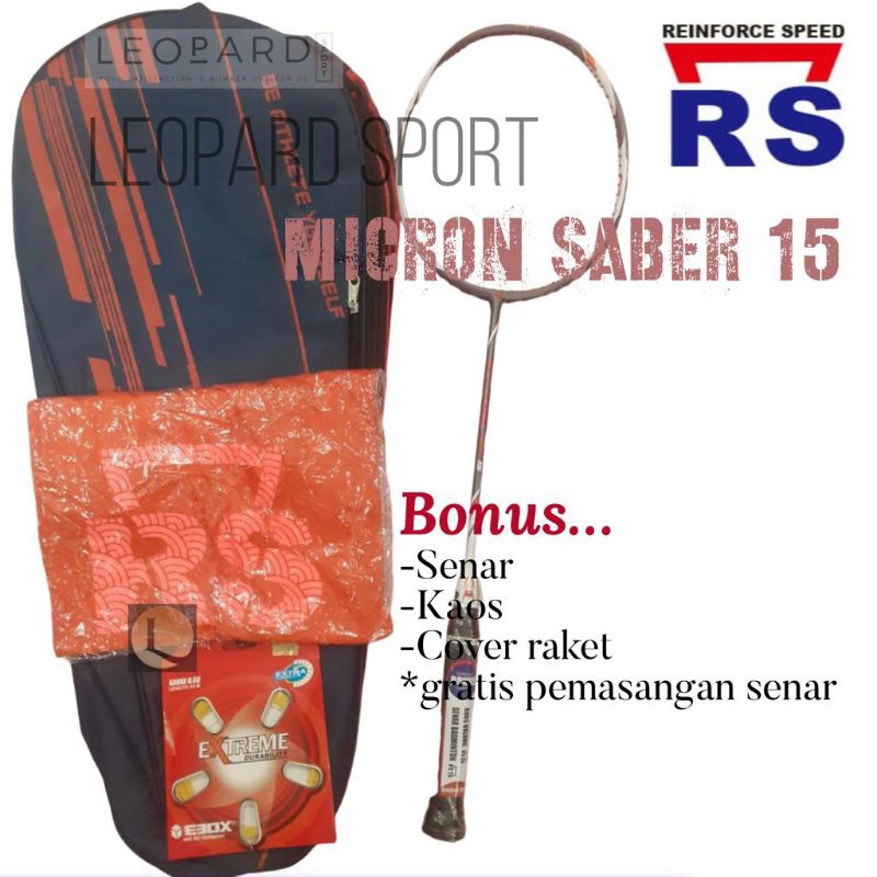 Raket Badminton RS Micron Saber 15 NG II Original / Raket Badminton