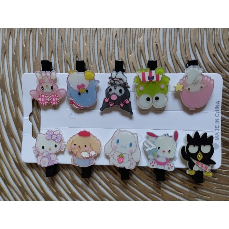 

pita kep jepit rambut sanrio kuromi melody keroppi hello kitty pompurin