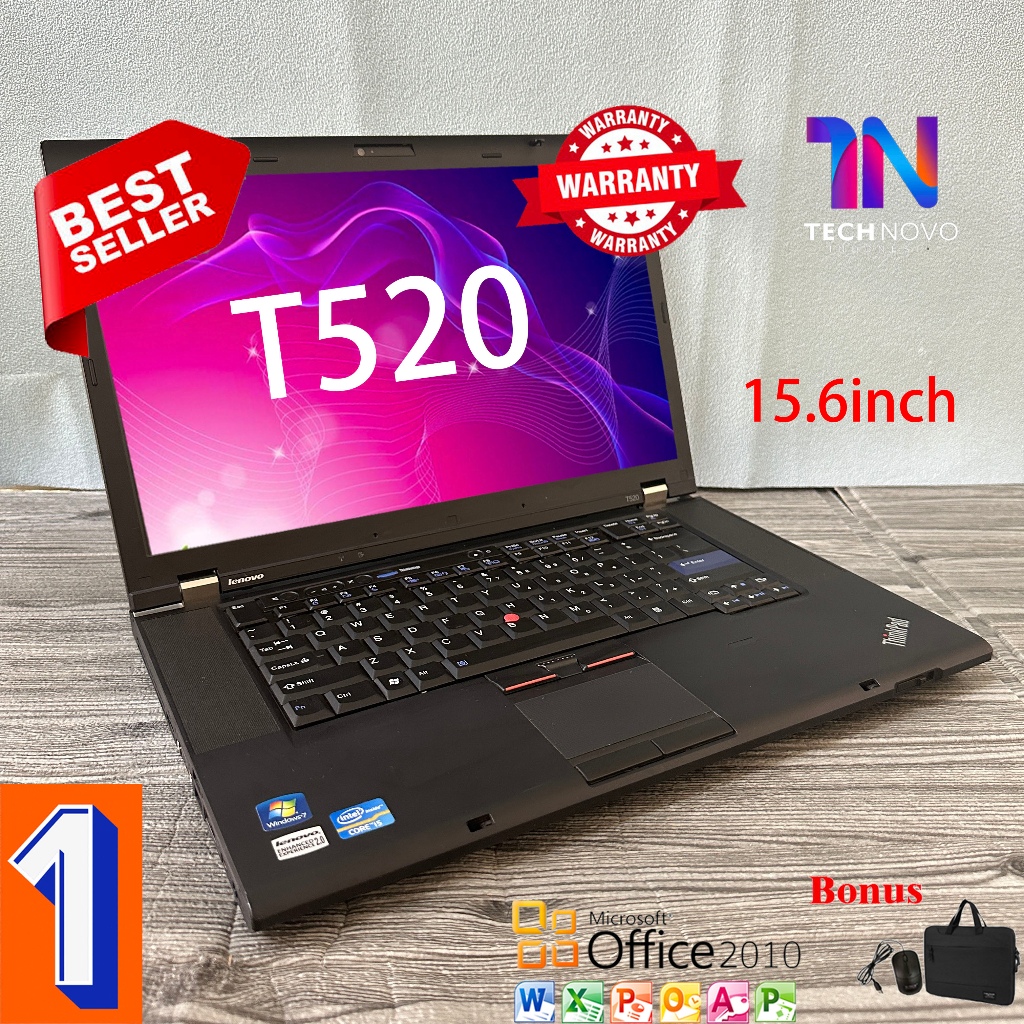 HP LENOVO ThinkPad T520 I7 Peningkatan baru laptop Buku kantor komersial bekas Mulus Second Bergaransi Berkualitas