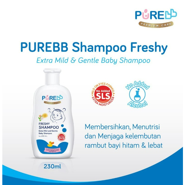 Pure BB Shampoo / Wash 2 in 1 (230ml) Sabun Mandi Bayi (Kulit Sensitif Aman) / Sahmpoo Pure Baby CBKS